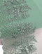 Beaded Border Lace - (Dusty Green)